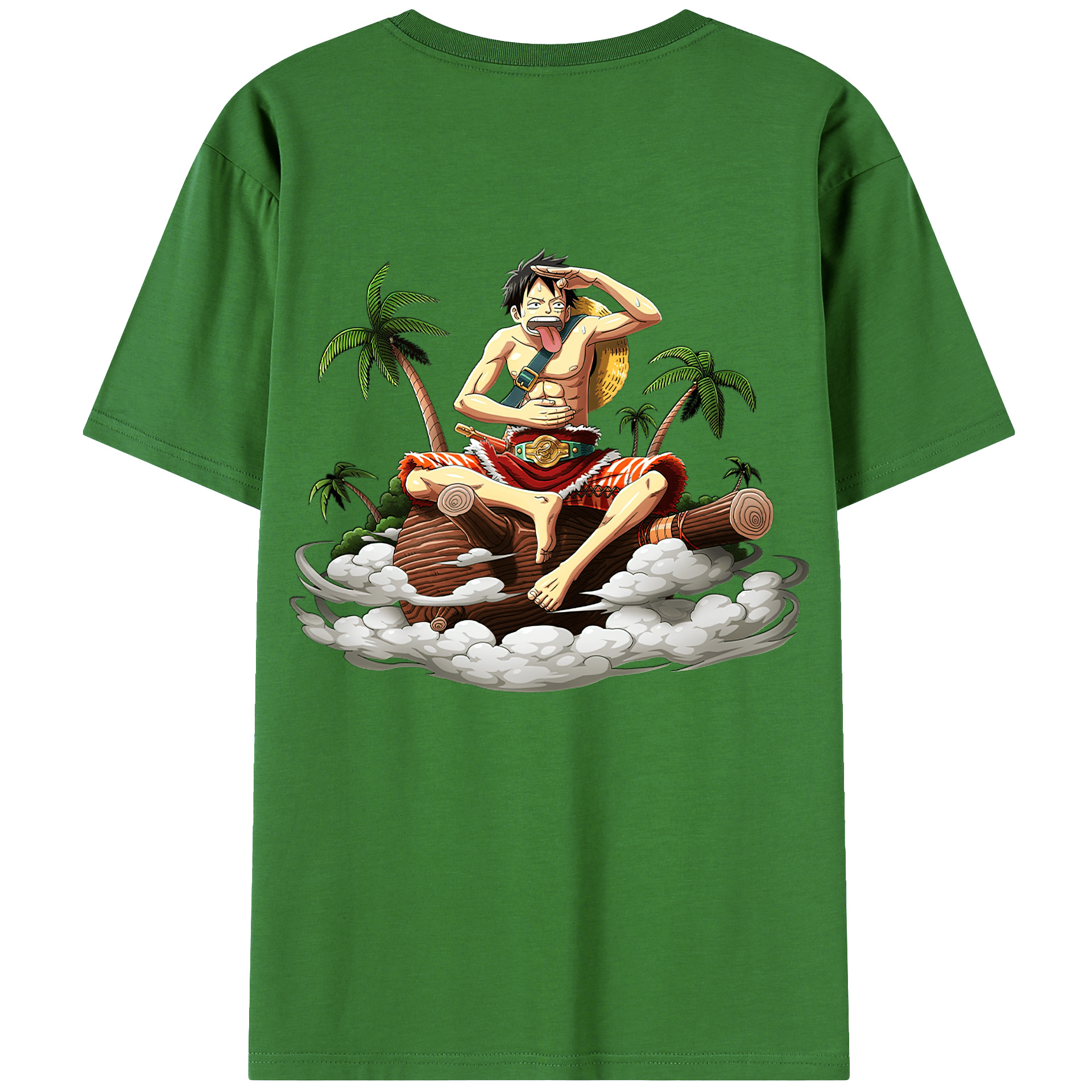 ワンピース モンキー・D・ルフィ ONE PIECE Monkey D. Luffy レディース半袖Tシャツ(バックプリント)